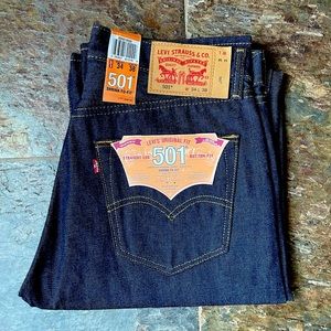 Men’s Levi’s Raw Unwashed Shrink to Fit 501s